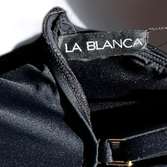 🌻NEW w.tags La Blanca Island Goddess Asymmetrical Twist Surplice Swimsuit 12 - Picture 7 of 11